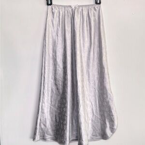 Vintage St Michael Liquid Satin Silver Waist Slip UK Size 10-12 Petticoat Size S